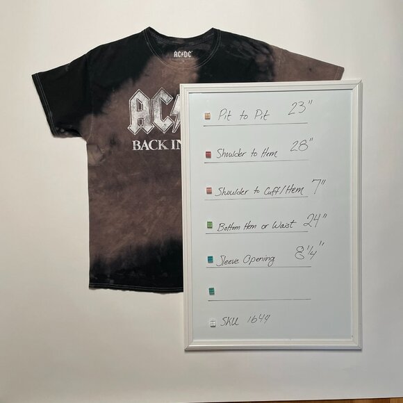 Curvy Sz 1X! AC/DC Tie-Dye Graphic Tee | Bandcore Rock Capsule Essential - Picture 5 of 6